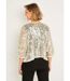 Top effet 2 en 1 maille unie voile jacquard irisé-2