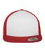 Casquette Trucker Motif/style Uni Classic Adulte Rouge Blanc Flexfit-4