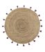 Tapis Déco Rond en Jute Shira 120cm Bordeaux-1