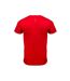 Mens Cotton T-shirt Bright Red Masters-2