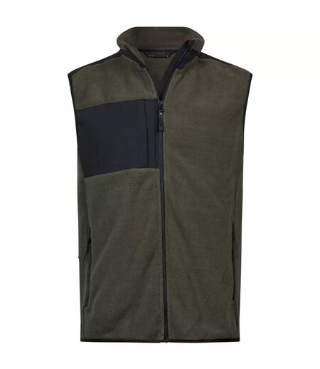 Tee Jays Mens Mountain Fleece Body Warmer (Deep Green/Black) - UTBC5070