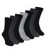 7 Pack Mens Classic Suit Socks - Soft Breathable Plain Dress Socks-1