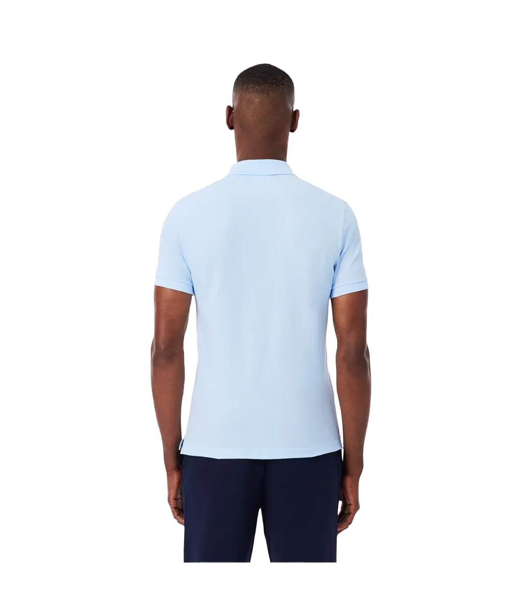 Mens Pima Cotton Short-sleeved Polo Shirt Blue Lacoste-3
