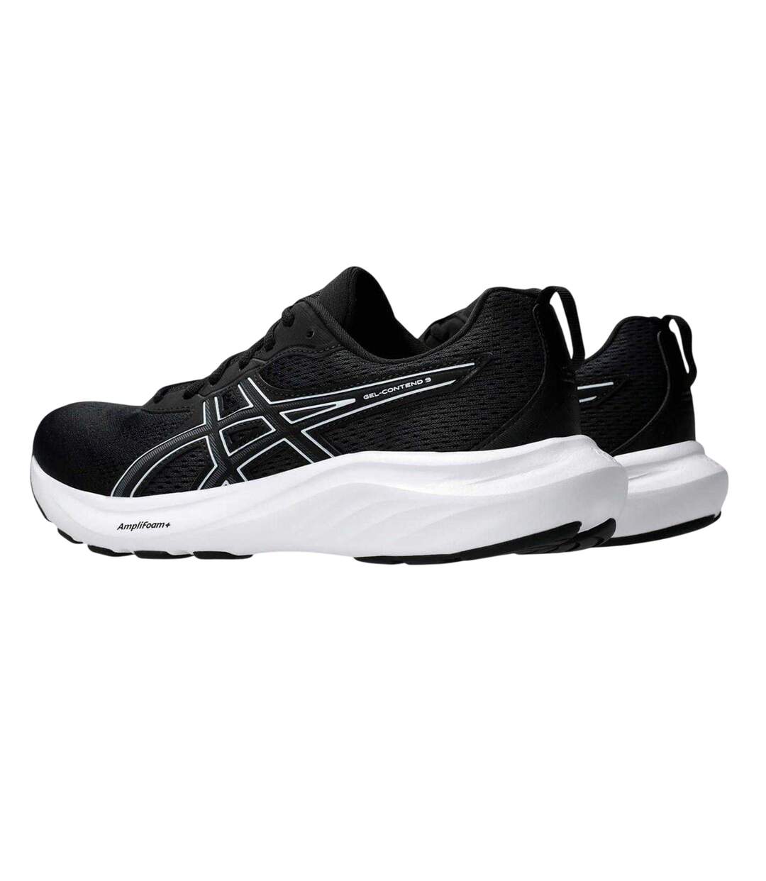 Mens Gel Contend 9 Trainers Black White Asics-2