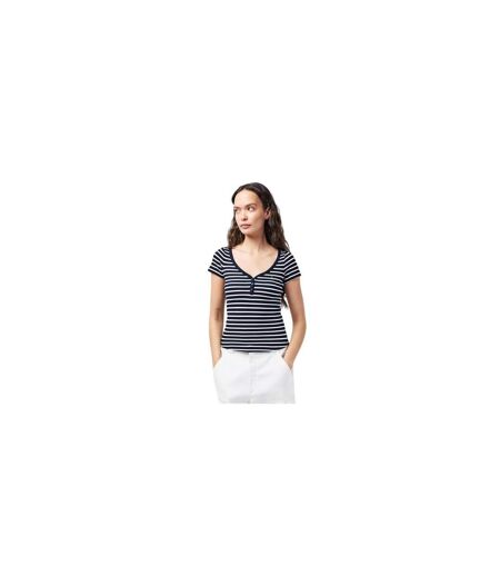 T-shirt Motif/style À Rayures Femme Bleu Marine Blanc Tommy Jeans