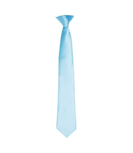 Premier Colours Mens Satin Clip Tie (Turquoise) (One size) - UTRW4407