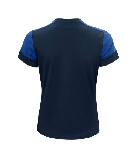 Womens/ladies T-shirt Navy Cobalt Blue Printer PRIME