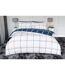 Dalton brushed cotton checked duvet cover set navy/white Belledorm-2