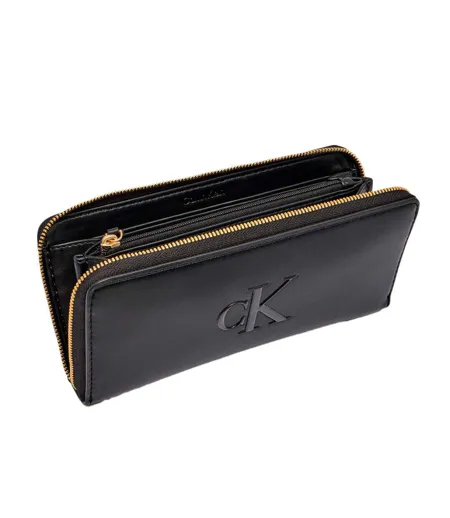 Portefeuille noir homme calvin klein jeans bold