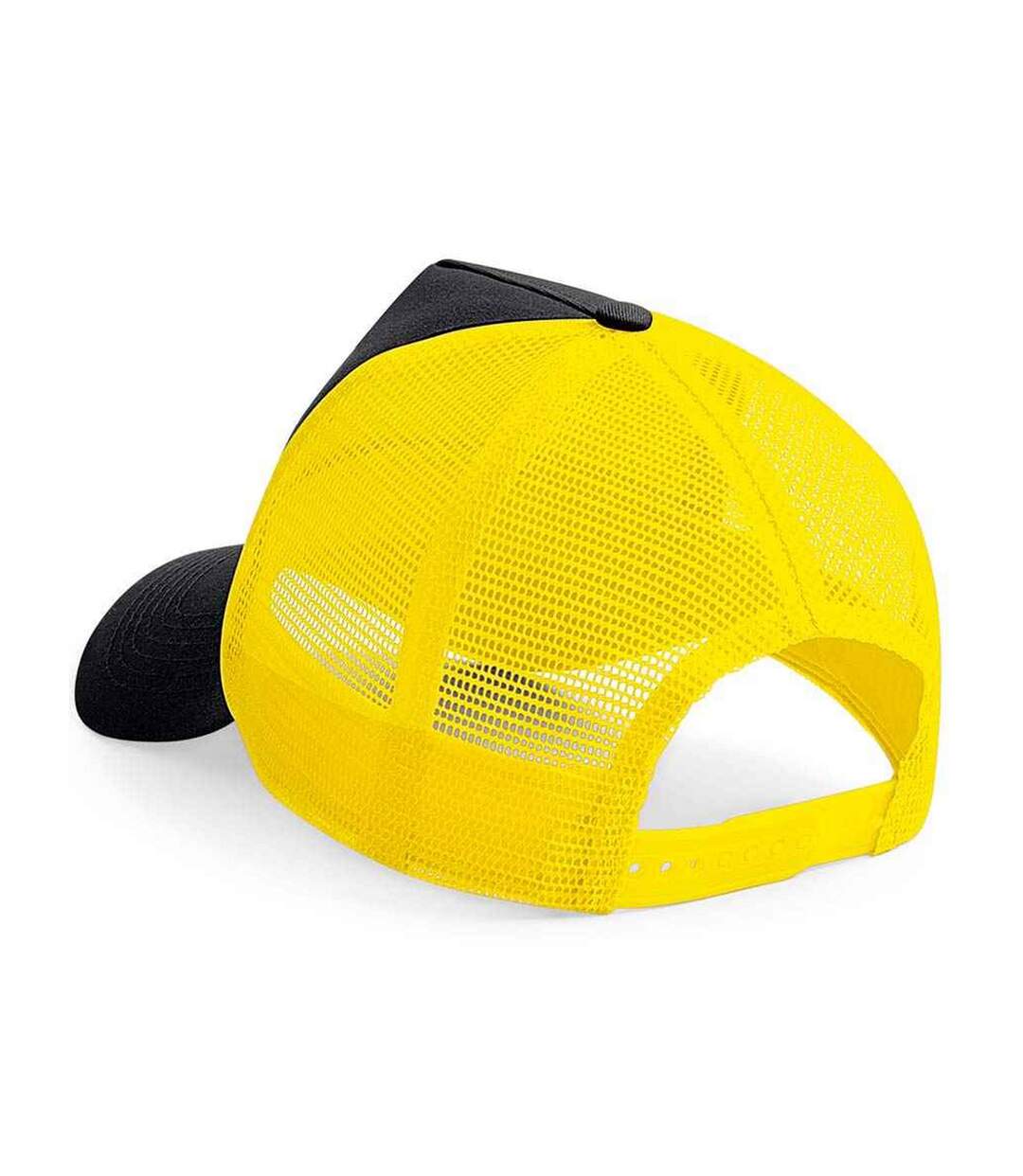 Casquette trucker adulte noir / jaune Beechfield-2