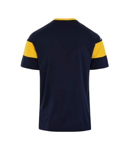 T-Shirt de sport marine/jaune homme kappa dareto - s