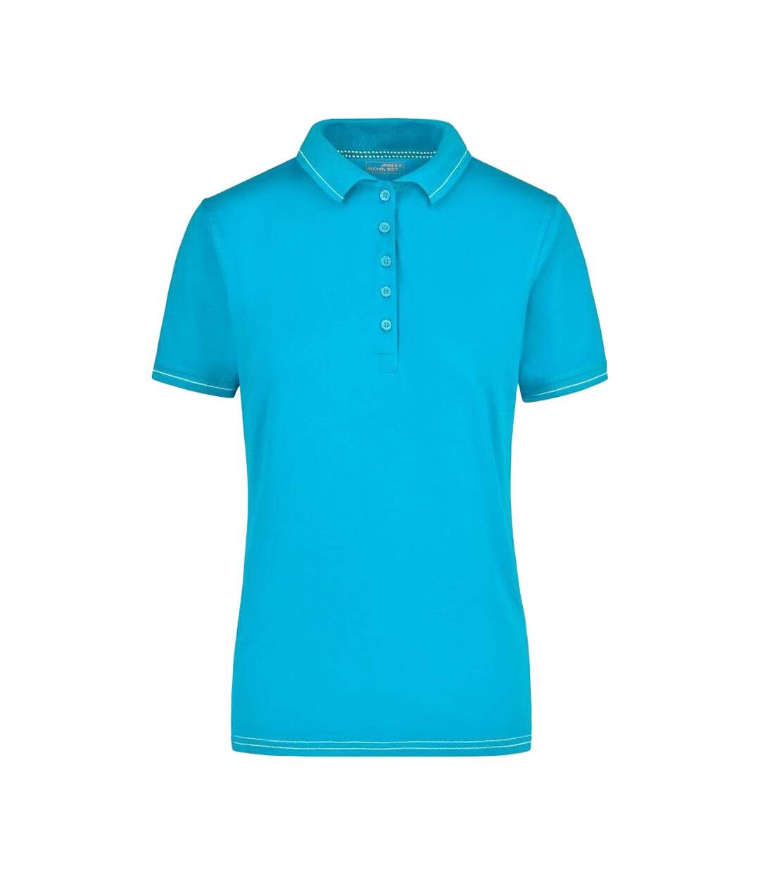 Polo Femme Turquoise Pâle Blanc James And Nicholson-1