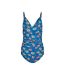 Womens/ladies penelope one piece swimsuit blue Weird Fish-1