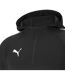 Mens Teamliga Quarter Zip Training Hoodie Black White Puma-3