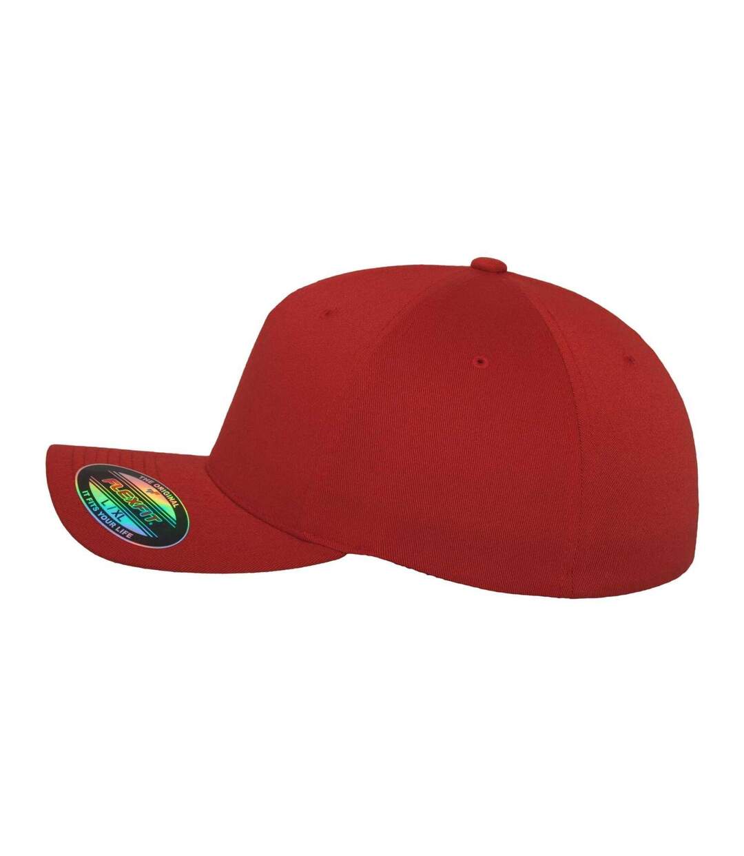 Casquette De Baseball Motif/style 5 Panneaux Rouge Flexfit-3