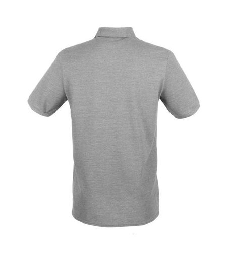 Henbury Mens Modern Fit Cotton Pique Polo Shirt (Heather)