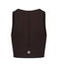 Pack Of 2  Womens/ladies V Neck Slim Crop Top  Chocolate Sugar Swizzle Slazenger-2