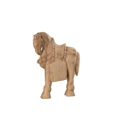 Statuette Déco en Bois Cheval 37cm Naturel