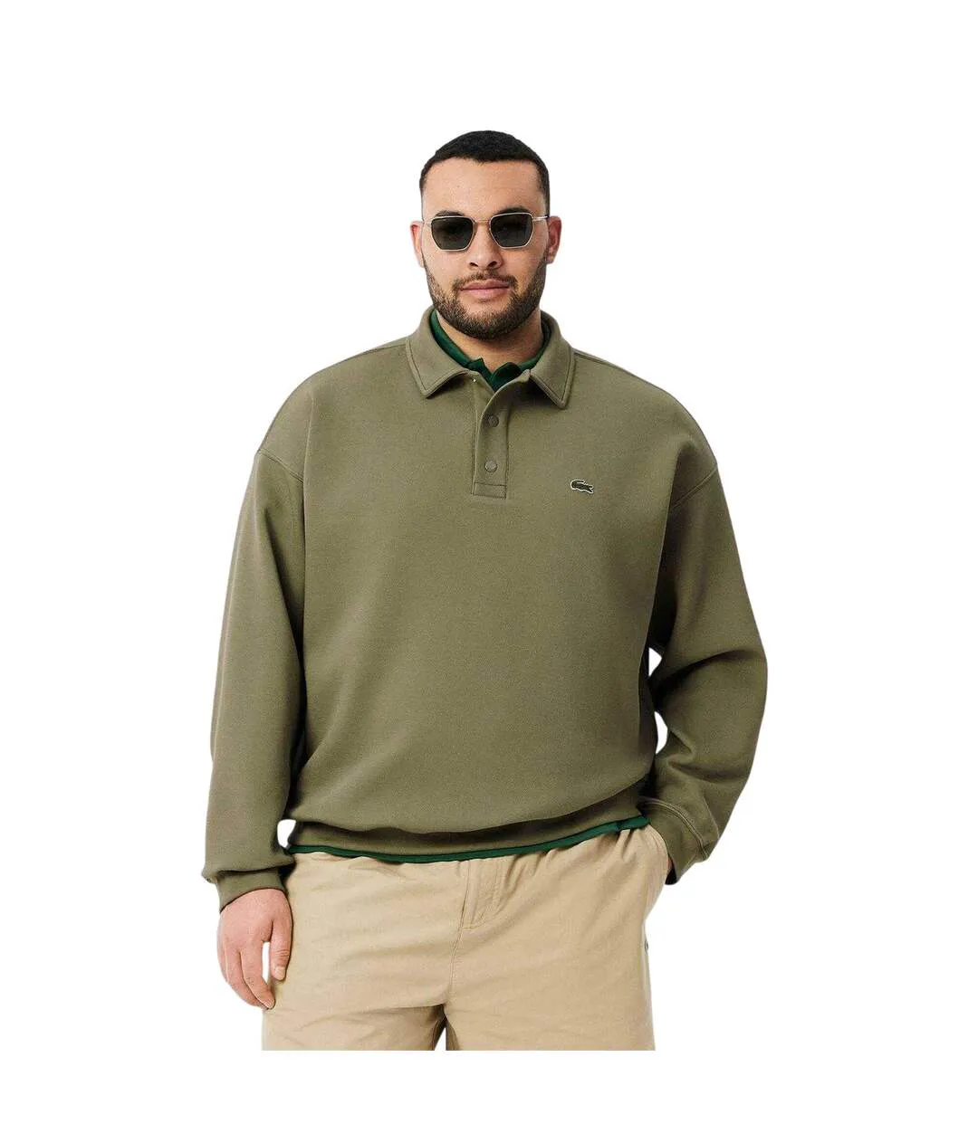 Polo Sweat Homme Vert Lacoste-4