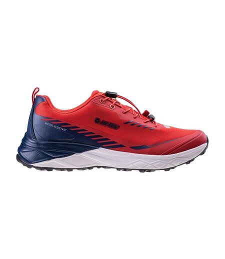 Baskets Marche Mostar Homme Rouge Bleu Marine Argenté Hi-Tec