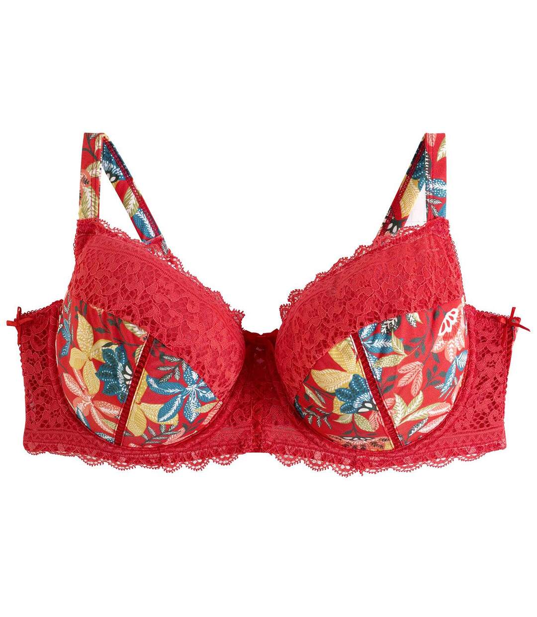 Soutien-gorge à armatures grand maintien rouge/jaune Elena