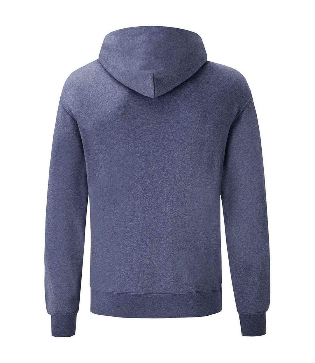 Sweat à capuche classic homme bleu marine chiné Fruit of the Loom