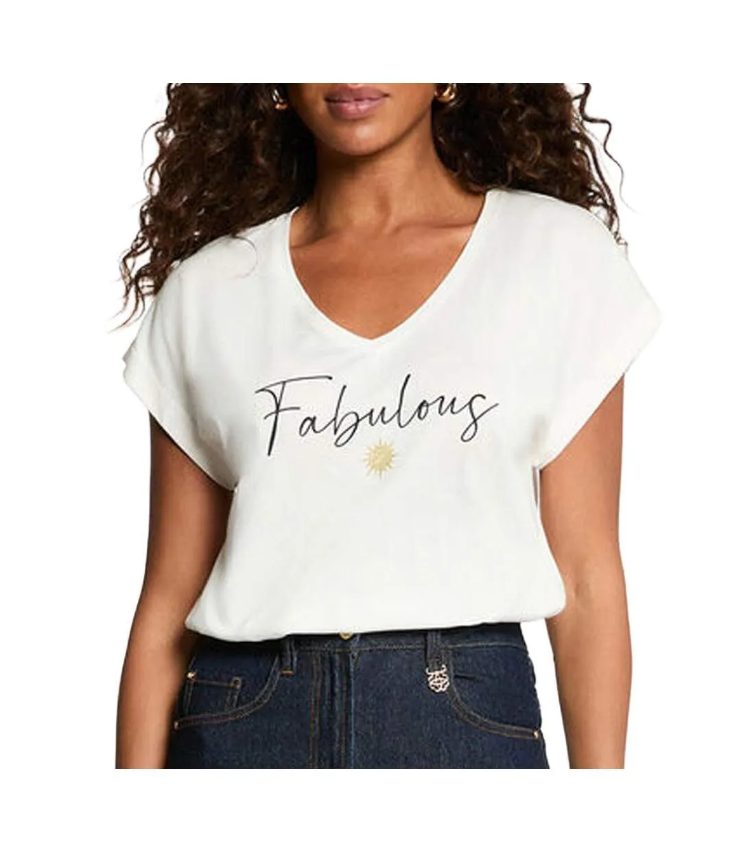 T-Shirt blanc femme morgan dfabi-1