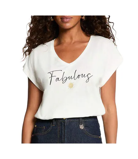 T-Shirt blanc femme morgan dfabi