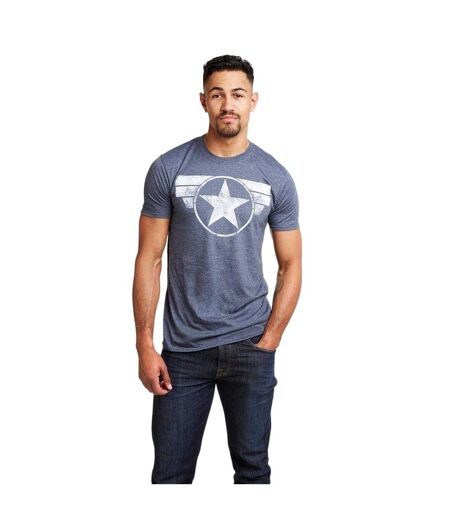 T-shirt Homme Bleu Captain America