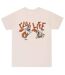 T-shirt club life adulte beige pâle The Flintstones-1