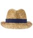 Unisex Adult Pricus Straw Sun Hat Natural Navy Floso-4