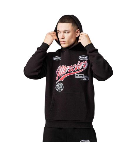 Mens Embroidered Hoodie Black Mercier