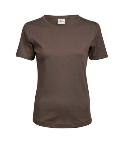 Tee Jays Ladies Interlock T-Shirt (Chocolate Brown)