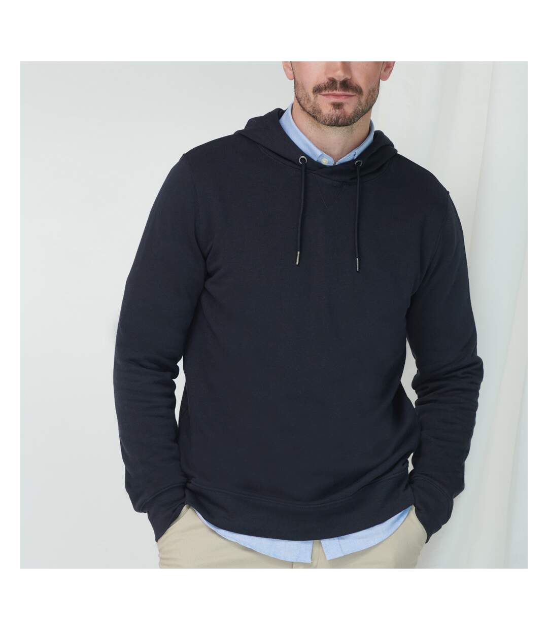 Unisex adult sustainable hoodie navy Henbury