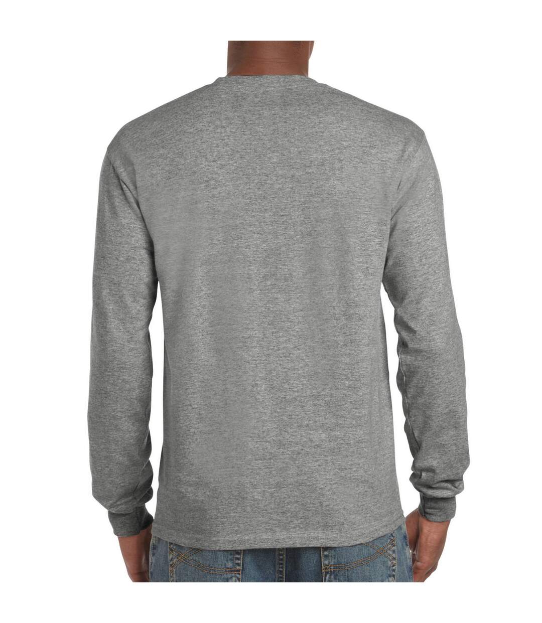 Unisex Adult Heather Long-sleeved T-shirt Graphite Heather Gildan Hammer-3