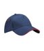 Beechfield 5 Panel Sandwich Peak Baseball Cap (French Navy/Classic Red) - UTPC7033