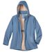 Women's Blue Microtech Parka  - Water-Repellent 