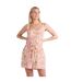 Combishort Flora Femme Blanc Cassé Animal-1