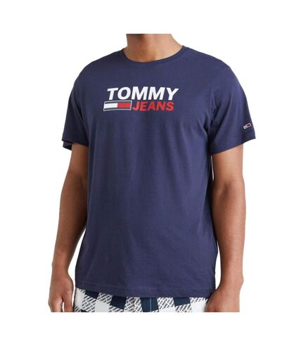 T-shirt Marine Homme Tommy Jeans Corp Logo - S