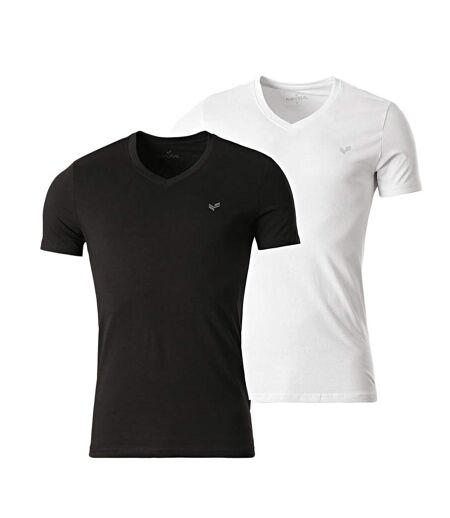 Lot de 2 t-shirts blanc/noir homme kaporal gifth