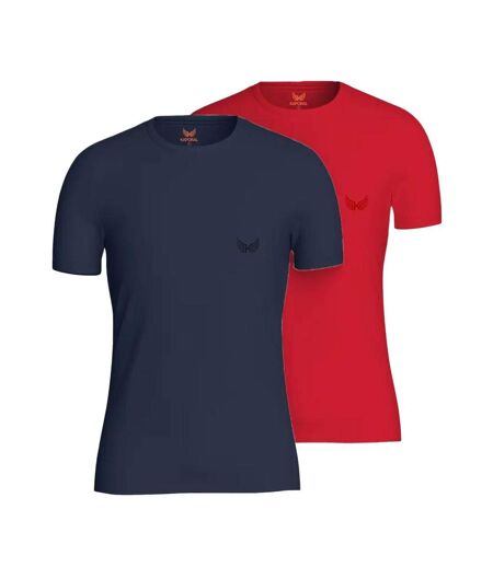 2x t-shirt marine/rouge homme kaporal tifth - l