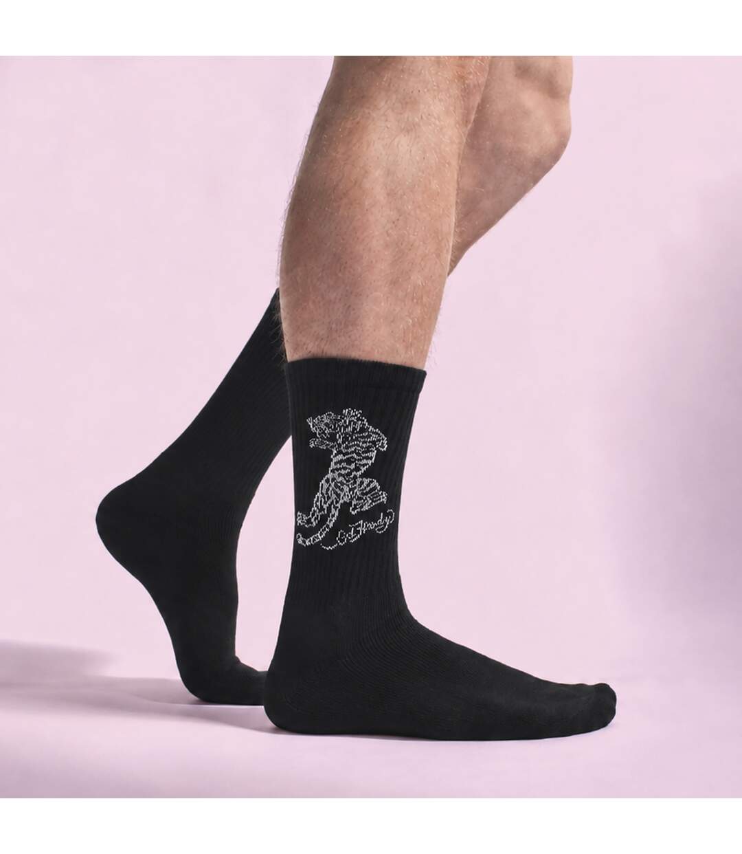 5 Pairs Mens Black Crew Socks Lightweight Breathable Sport Socks-4