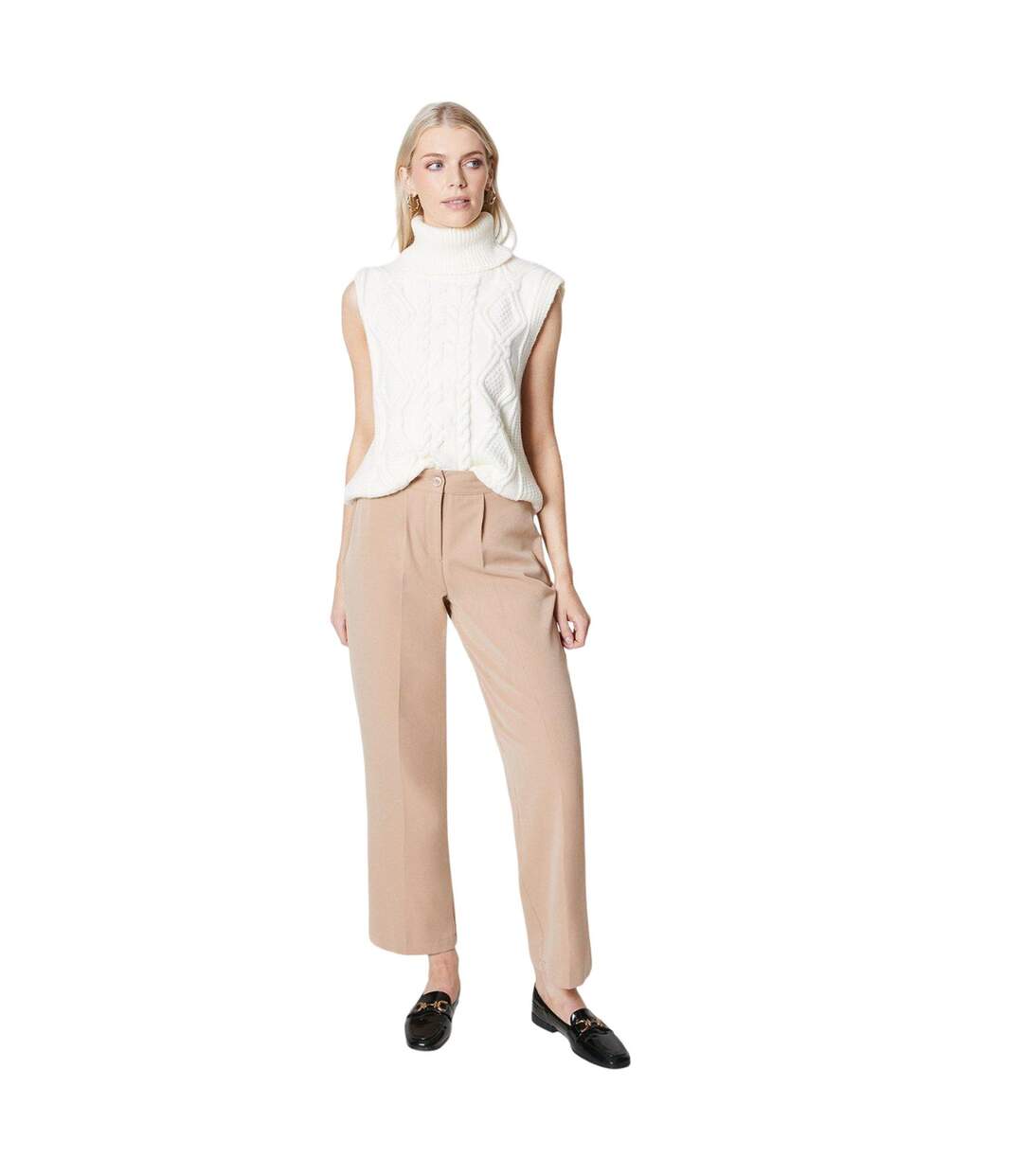 Pantalon femme brun clair Maine-3