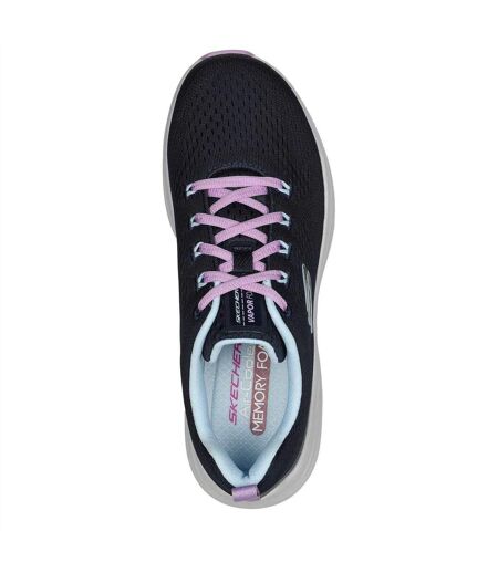 Womens/ladies Vapor Foam Trainers Navy Lavender Skechers