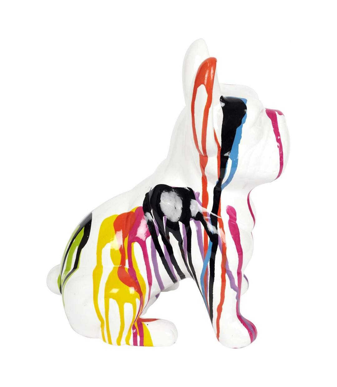 Bouledogue en céramique assis 30 cm-4