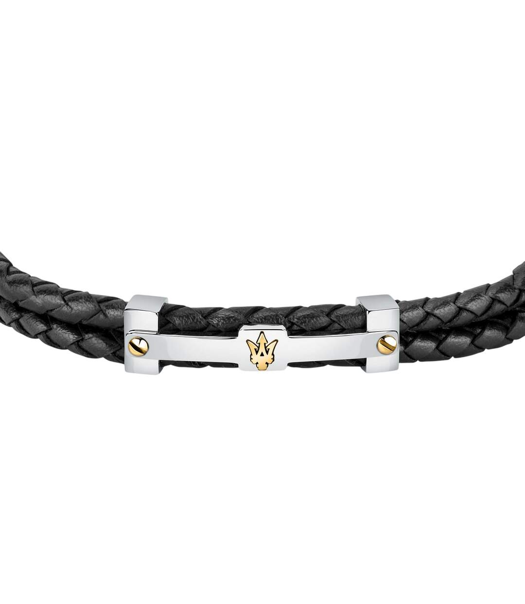 Mens Polished Braided Bracelet One Size Light Maserati-3