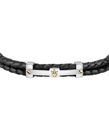 Mens Polished Braided Bracelet One Size Light Maserati
