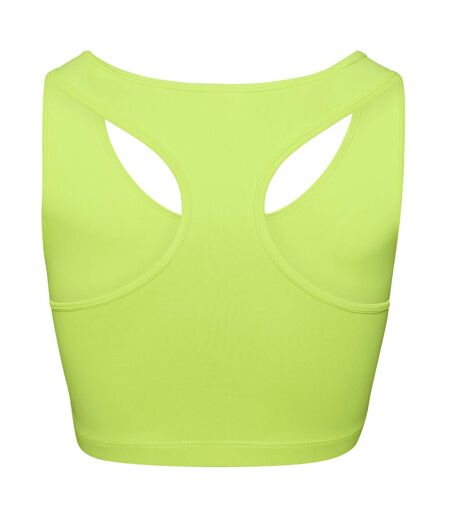 AWDis Just Cool Womens/Ladies Girlie Sports Crop Top (Electric Yellow)