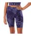 Womens/ladies non-stop tie dye shorts navy Aubrion