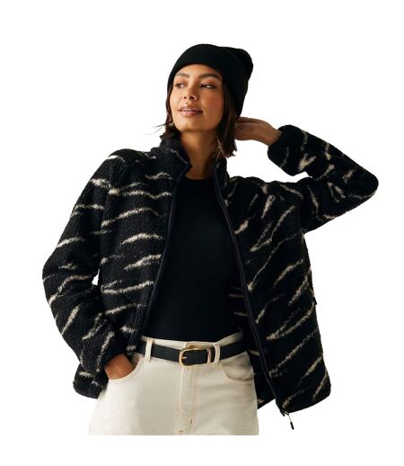Veste Polaire Motif/style Abstrait Frankie Femme Noir Vanille Clair Regatta